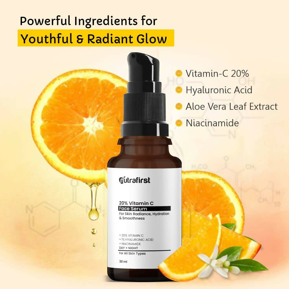Nutrafirst 20% Vitamin C Face Serum - Distacart