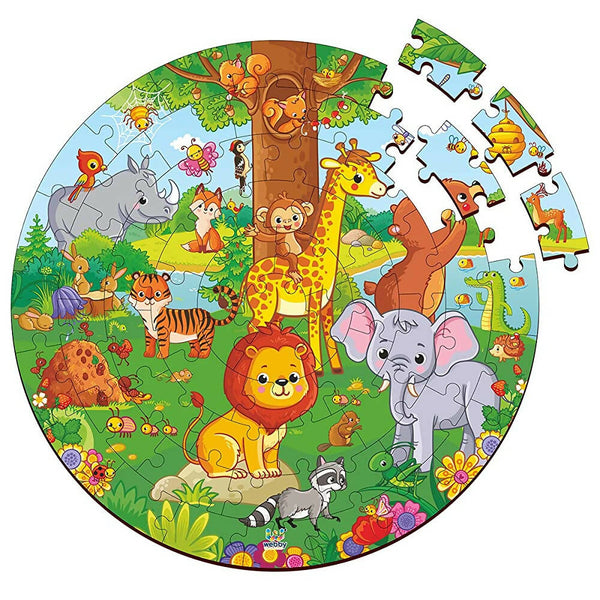Webby Jungle Jigsaw Puzzle for Kids - 60 Pcs - Distacart