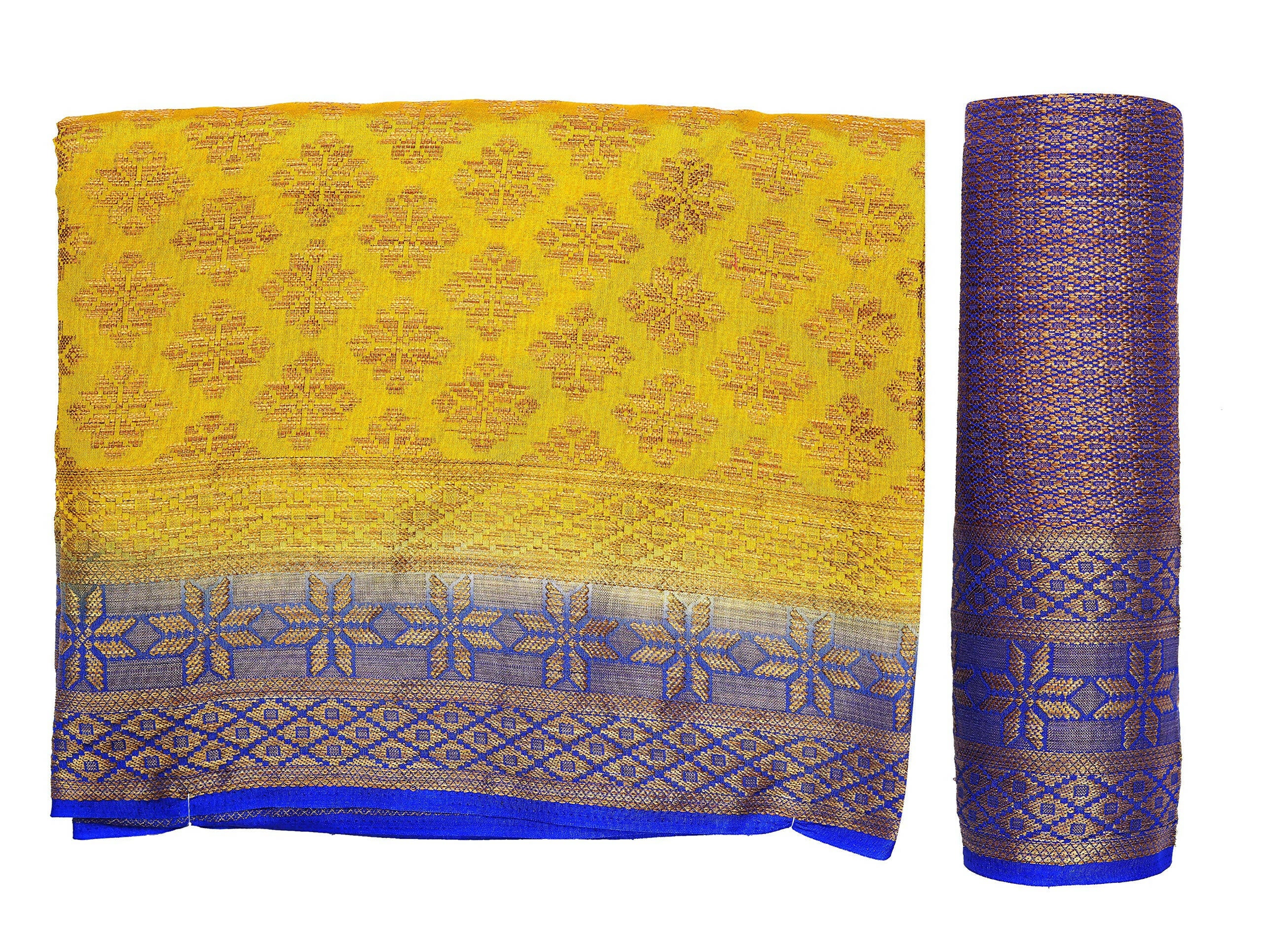 Mimosa Women's Mustard Yellow Patola Art Silk Saree - Distacart