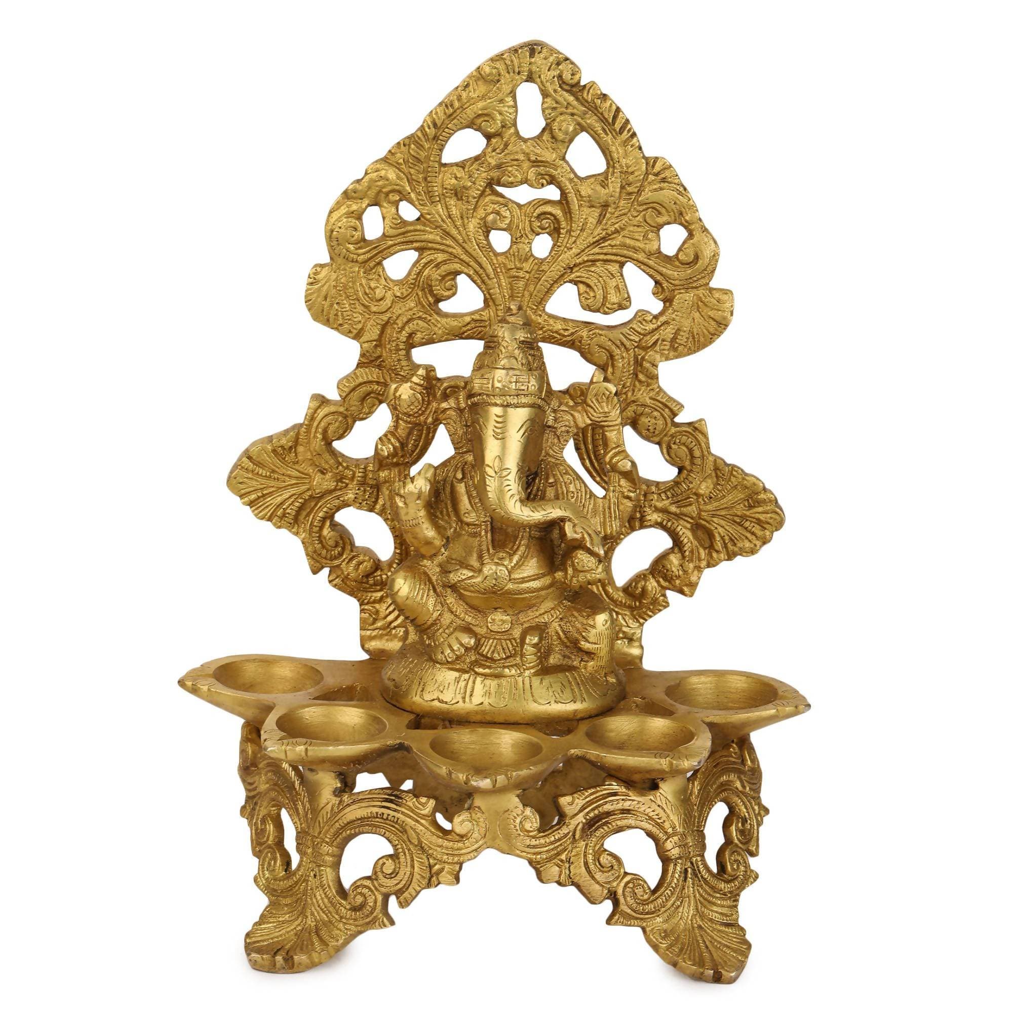 Devlok Panchdeep Ganpati Idol - Distacart