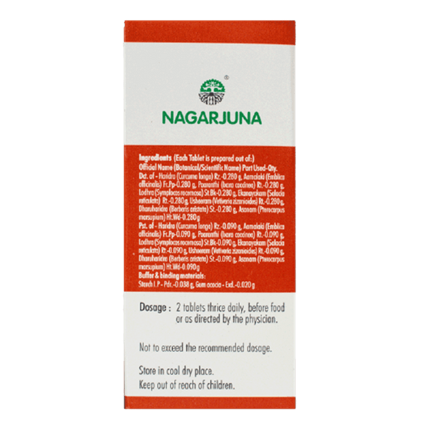 Nagarjuna Ayurveda Diarid Tablets Ingredients