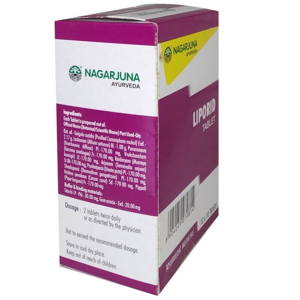 Nagarjuna Ayurveda Liporid Tablets Ingredients