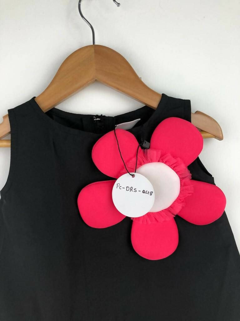 Pink Cow Fashions Black & Pink Dress With Embellishments - Distacart