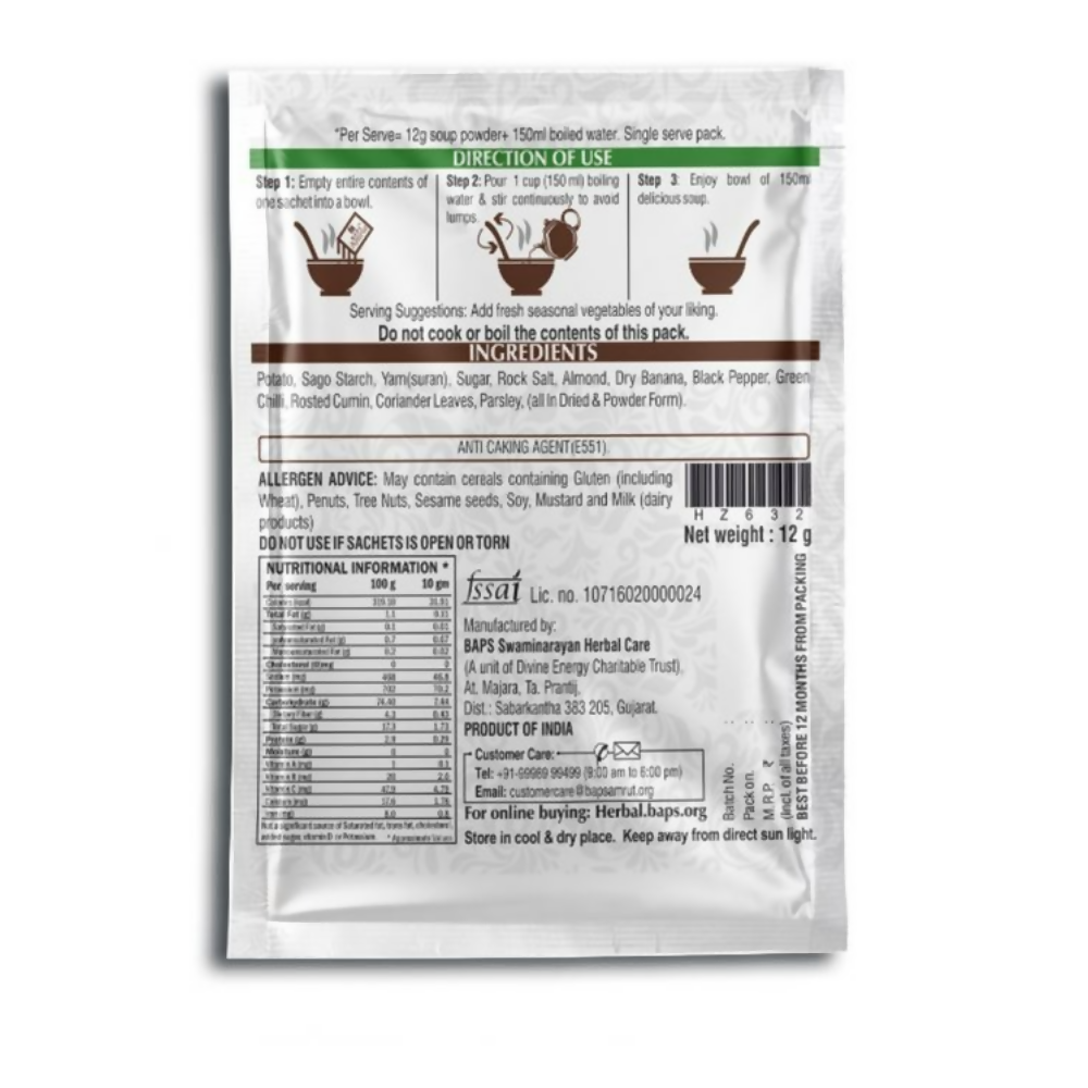 Baps Amrut Potato Almond Farali Soup - Distacart