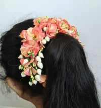 Thumbnail for Peach Bridal Hair Gajra