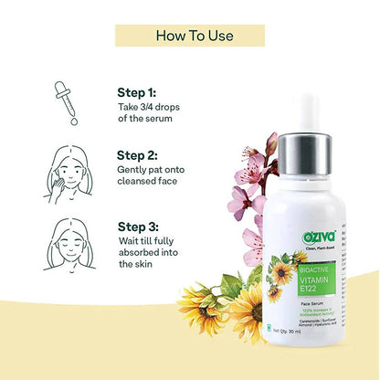 OZiva Bioactive Vitamin E122 Face Serum - Distacart