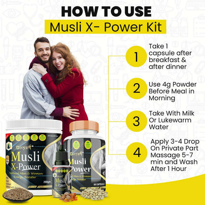 Divya Shree Musli X-Power Cap, Oil and Prash Combo - Distacart