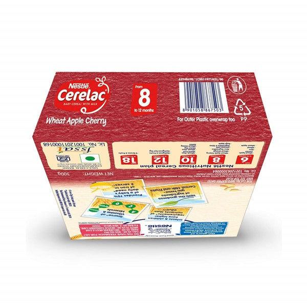 Nestle Cerelac Baby Cereal With Milk - Wheat Apple Cherry