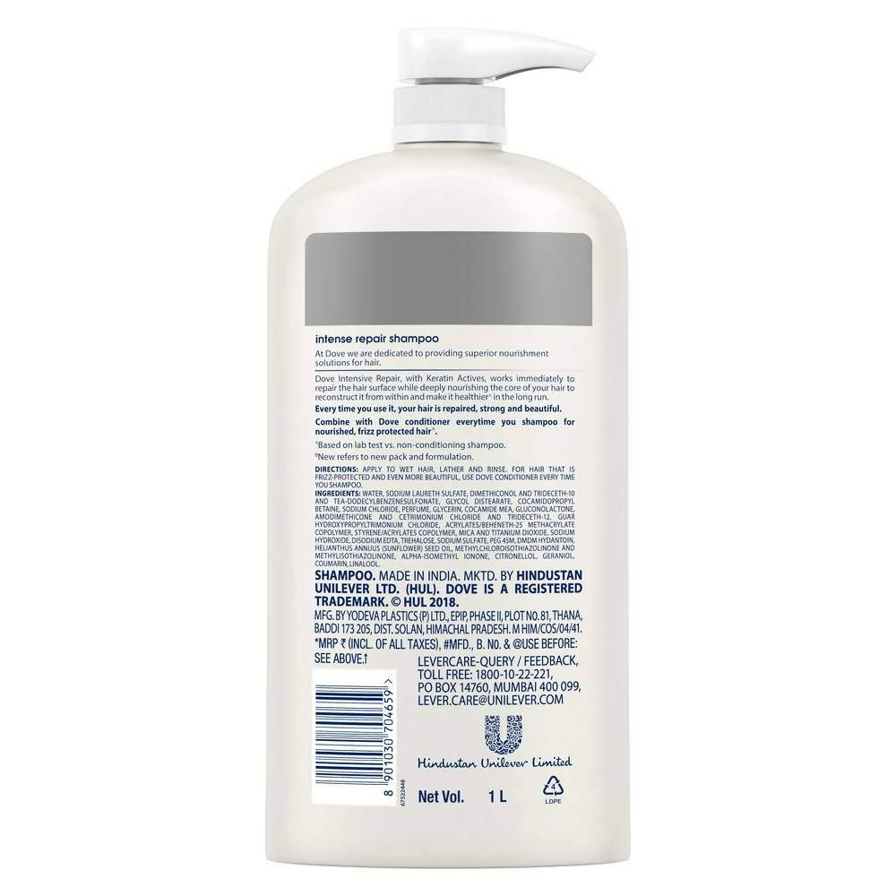 Dove Intense Repair Shampoo For Damaged Hair - Distacart