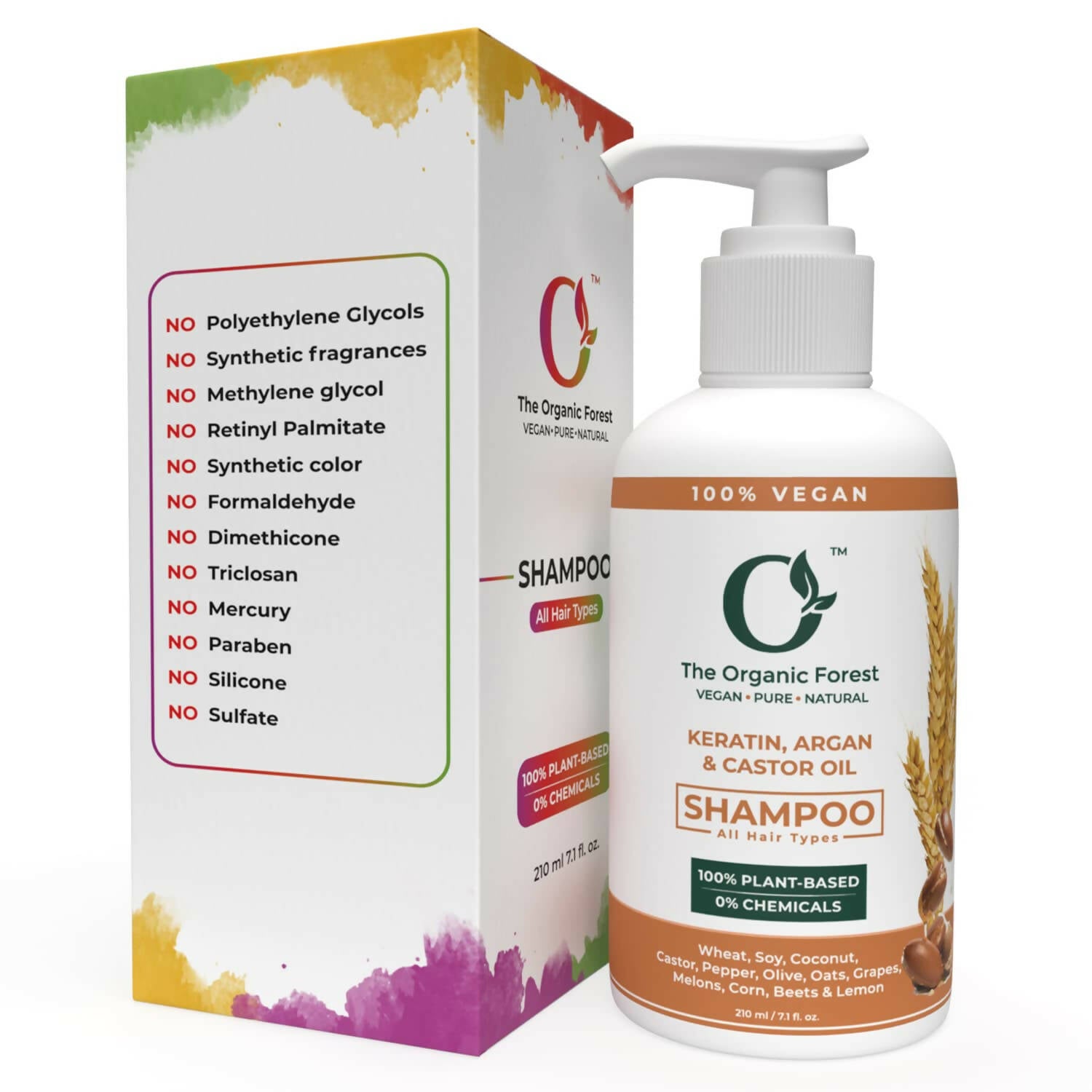 The Organic Forest Keratin, Castor & Moroccan Argan Oil Shampoo - Distacart