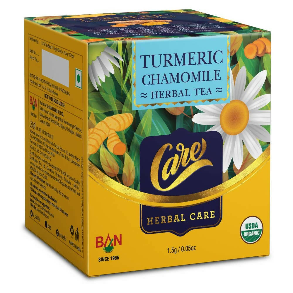 Care Turmeric Chamomile Herbal Tea Bags - Distacart