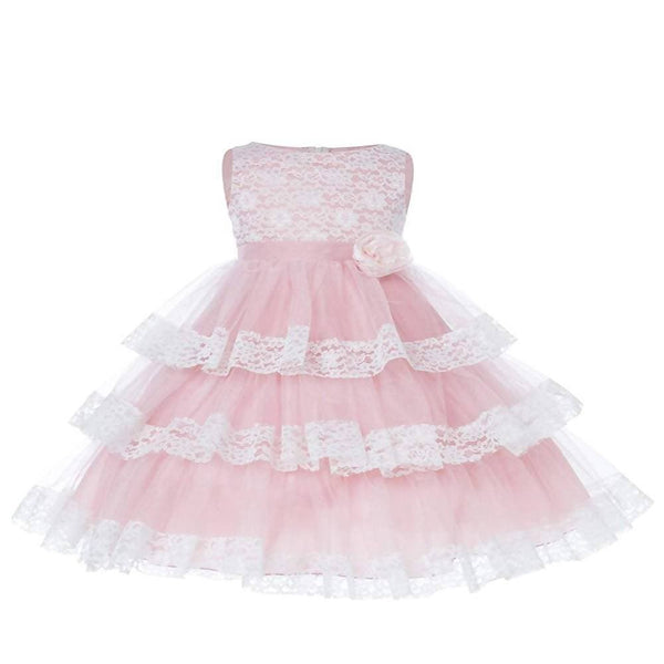 Asmaani Baby Girl's Pink Colour Satin A-Line Maxi Full Length Dress (AS-DRESS_22166) - Distacart
