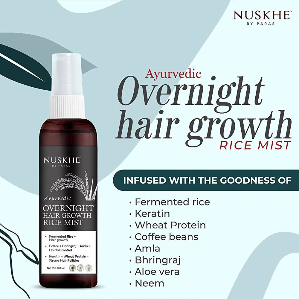 Nuskhe By Paras Ayurvedic Overnight Hair Growth Rice Mist
