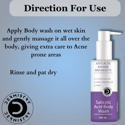 Dermistry Salicylic Acid Body Wash & Mattifying Moisturizer - Distacart