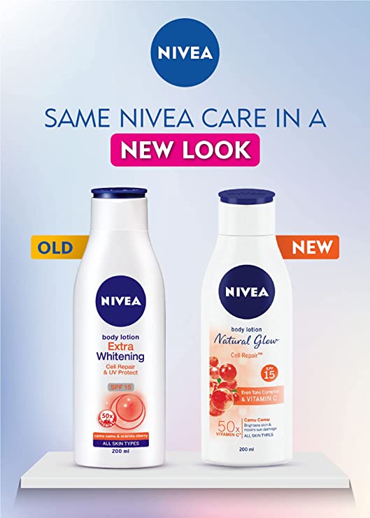 Nivea Body Lotion Natural Glow Cell Repair - Distacart