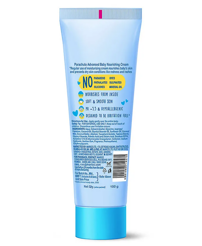 Parachute Advansed Baby Nourishing Face Cream - Distacart