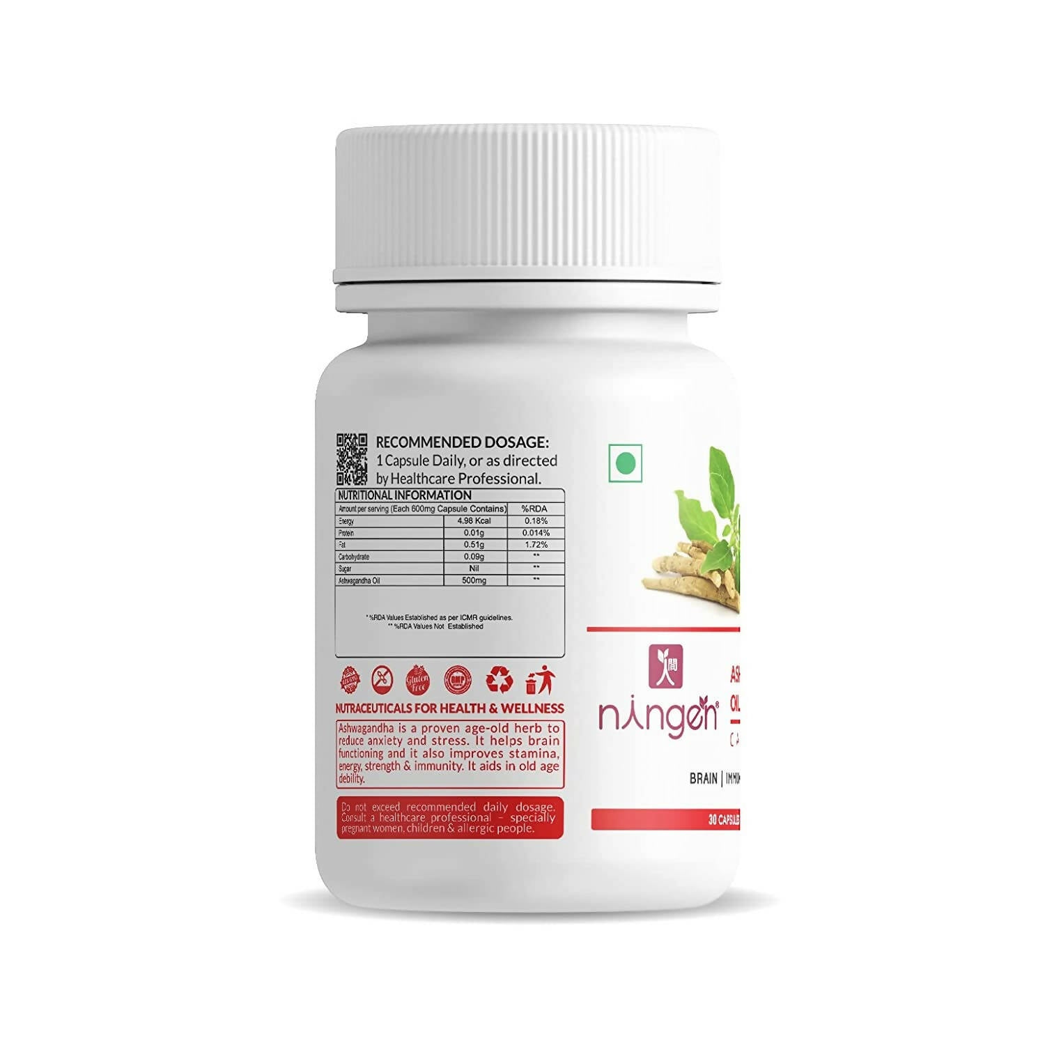 Ningen Ashwagandha Oil Capsules - Distacart