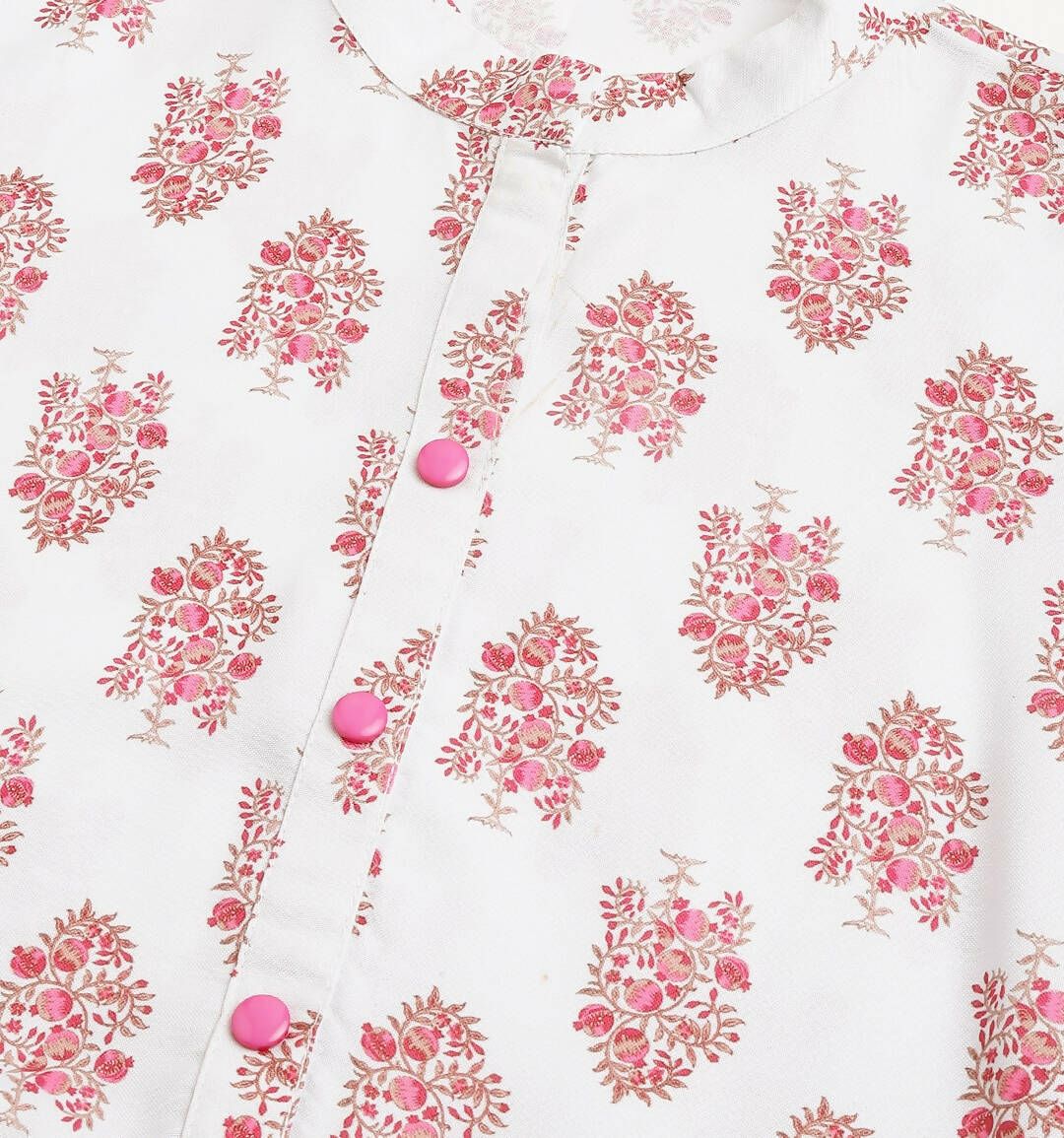 White Poly Rayon Digital Printed A-line Top - Tarini - Distacart