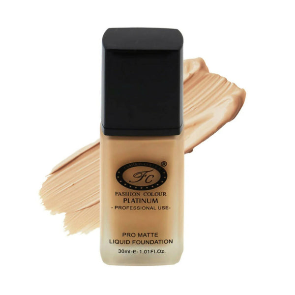 Fashion Colour Pro Matte Liquid Foundation-Warm Beige (Medium to Fair) - Distacart