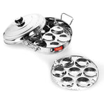 Thumbnail for Sumeet Stainless Steel Kadhai Set with Lid and 5 Plates - Distacart