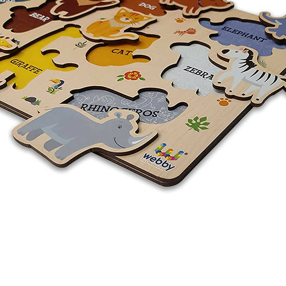 Webby Wooden Educational Puzzle for Preschool Kids- Set of 6 - Distacart