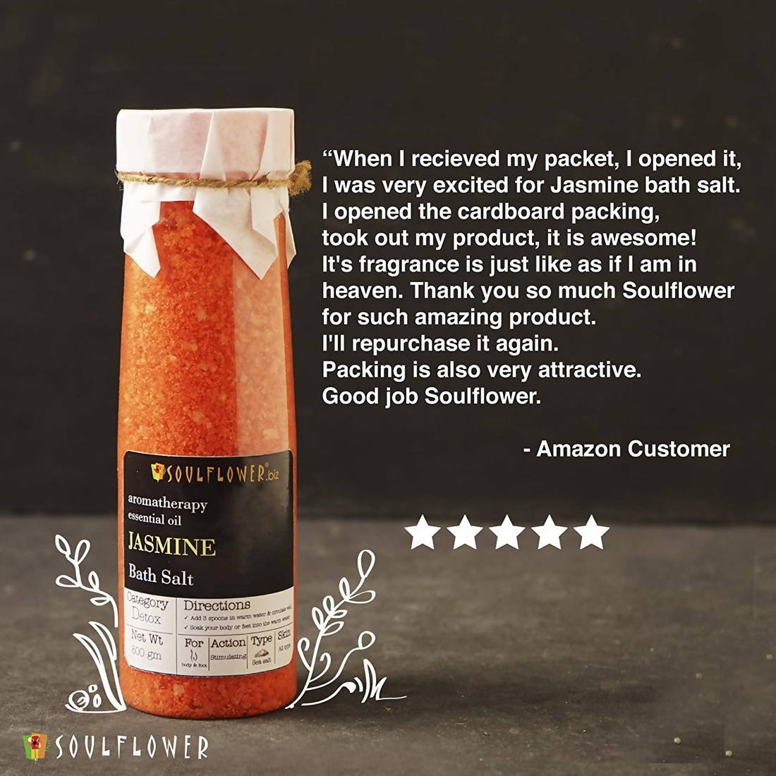 Aromatherapy Essential Oil Jasmine Bath Salt 