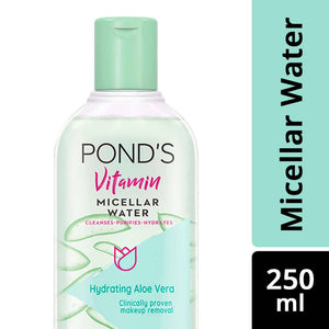 Ponds Vitamin Micellar Water Hydrating Aloe Vera 250 ml