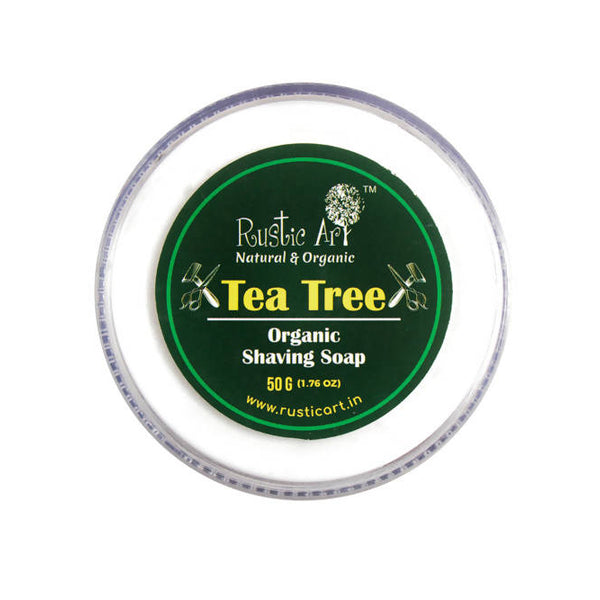 Rustic Art Tea Tree Organic Shaving Soap - Distacart