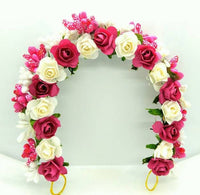 Thumbnail for Pink & White Flower Hair Gajra