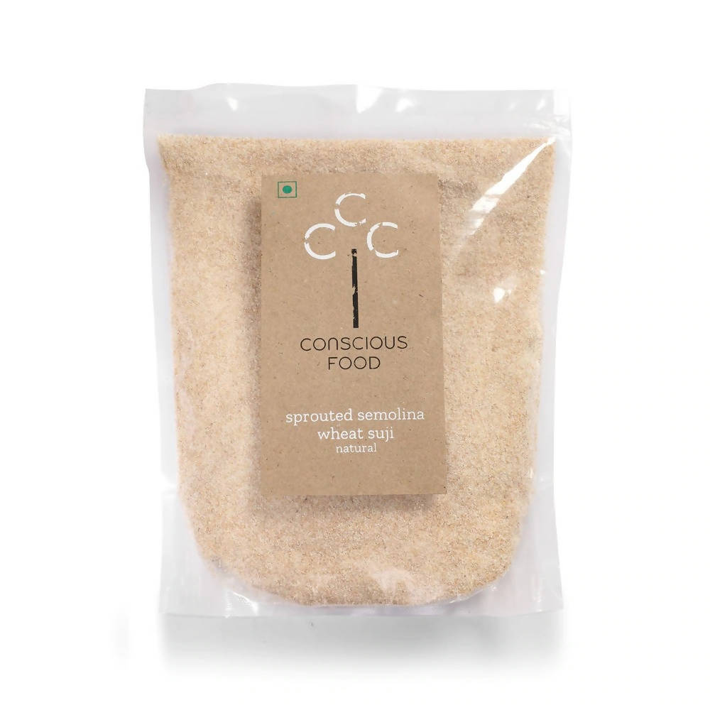 Conscious Food Natural Sprouted Semolina (Wheat Suji)
