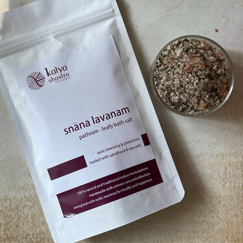 Kalya Shastra Snaana Lavanam Pathram - Leafy Bath Salt