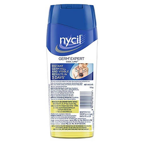 Nycil Germ Expert Cool Lime Prickly Heat Talcum Powder