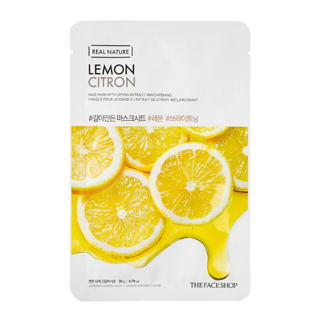The Face Shop Real Nature Lemon Face Mask - Distacart