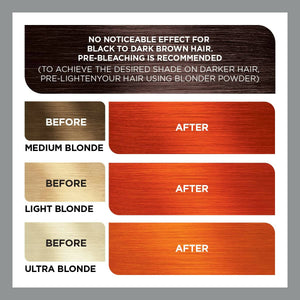 Nisha Cosglam Semi Permanent Hair Color 33 Vibrant Orange - Distacart
