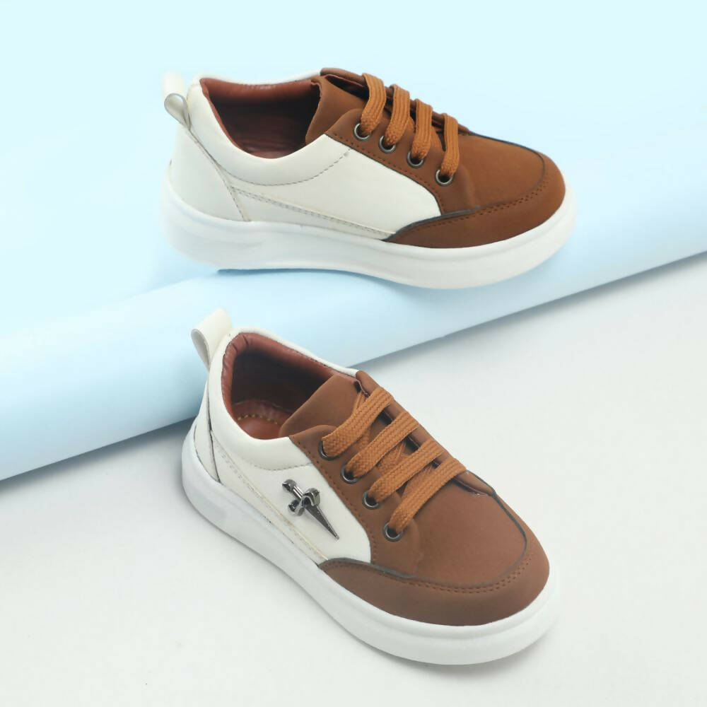 Tiny Bugs Boys Lace Up Casual Shoes - Brown - Distacart
