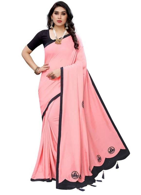 Vamika Designer Peach Georgette Saree (TSUNAMI PEACH )