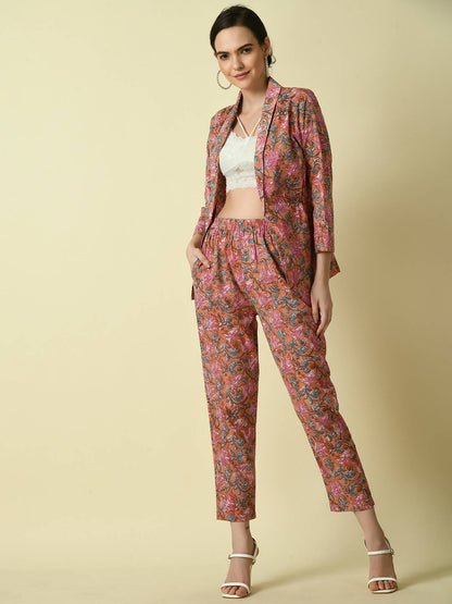 Myshka Women's Multi Cotton Printed jacket - Distacart