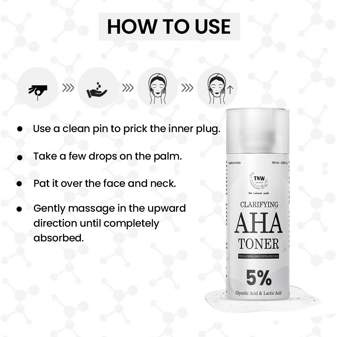The Natural Wash Clarifying AHA Toner With 5% Glycolic & Lactic Acid - Distacart