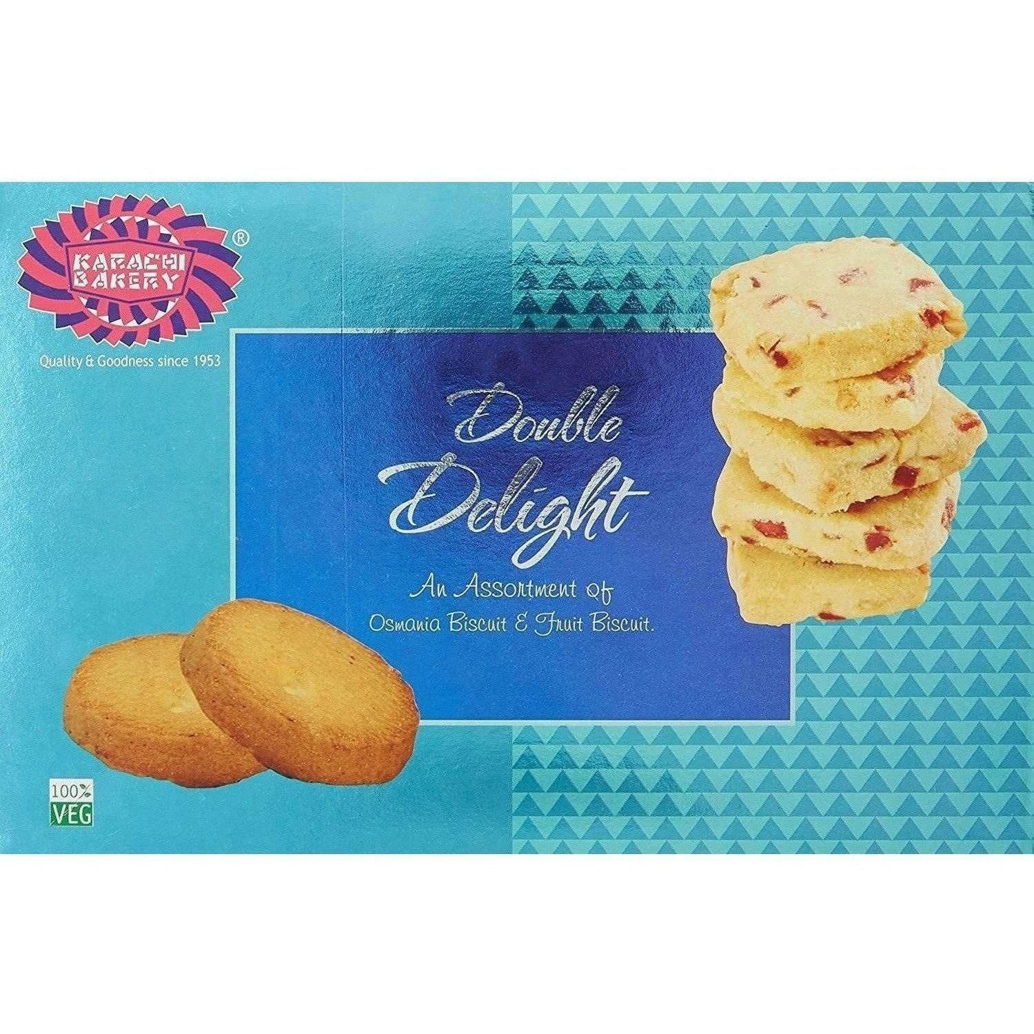 Karachi Bakery Double Delight Fruit Biscuit with Osmania, - Distacart