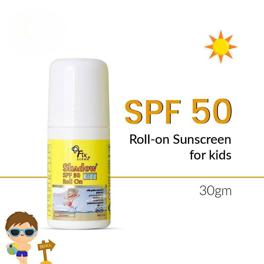 Fixderma Shadow SPF 50 Roll On Sunscreen For Kids - Distacart