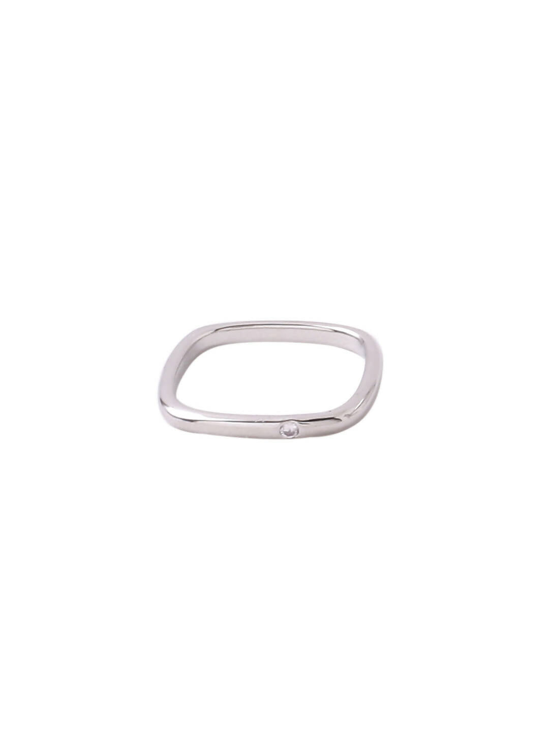 NVR Women's Silver-Plated Rectangular Stylish Ring - Distacart