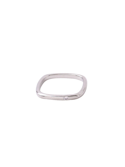 NVR Women's Silver-Plated Rectangular Stylish Ring - Distacart