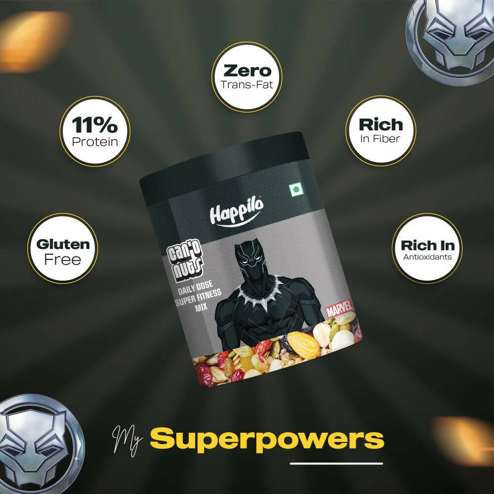 Happilo Daily Dose Super Fitness Mix-Marvel Black Panther Edition - Distacart