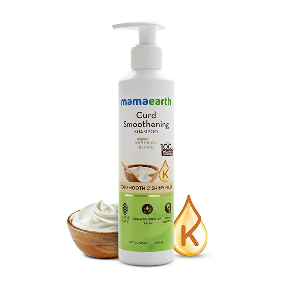 Mamaearth Curd Smoothening Shampoo for Smooth & Shiny Hair - Distacart