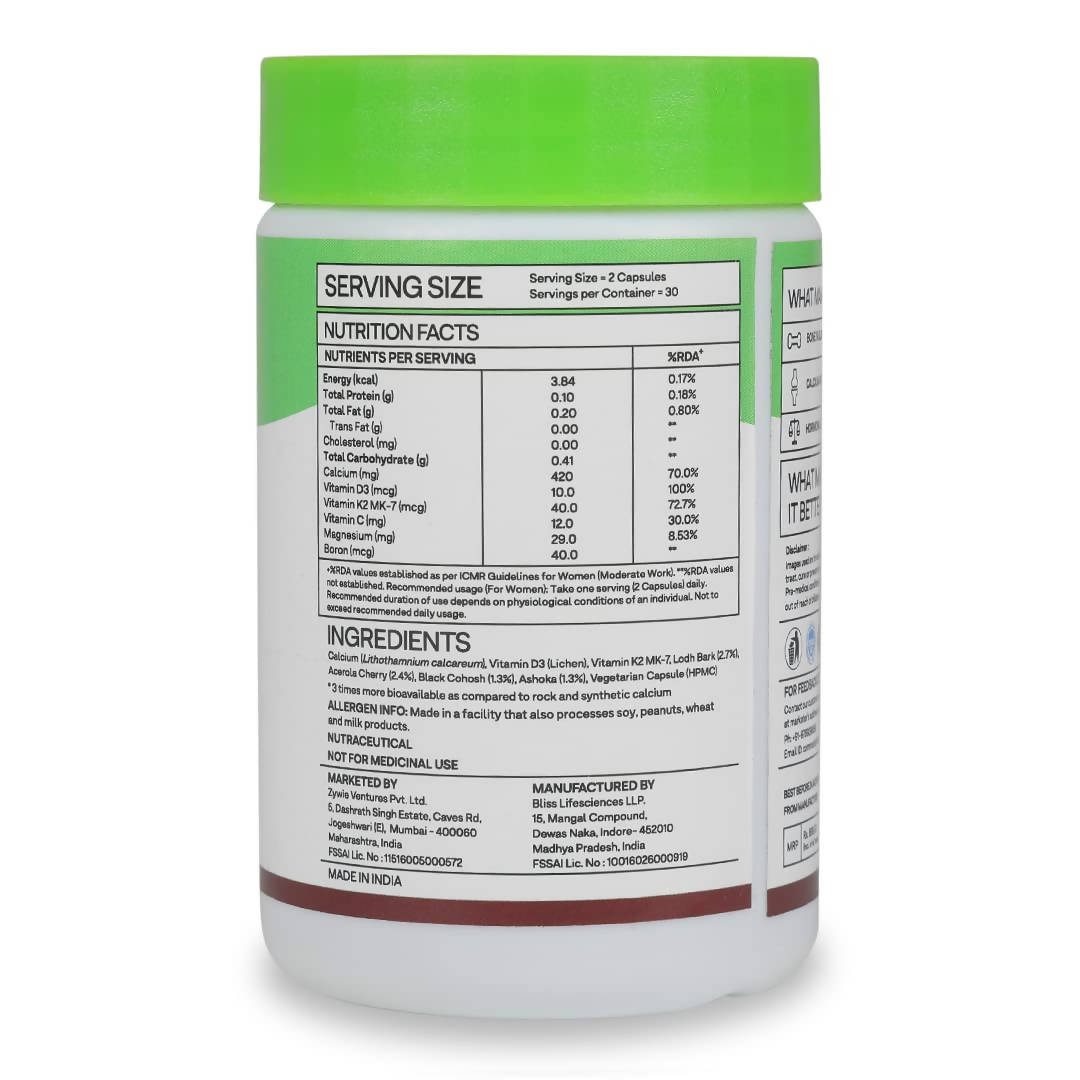 OZiva Plant Based HerBones Capsules - Distacart