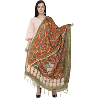 Thumbnail for A R Silk Modal Kalamkari Print Fancy Dupatta Color Multi Print Dupatta or Chunni