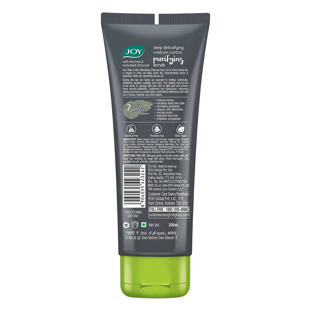 Joy Purifying Scrub With Tea Tree & Activated Charcoal - Distacart