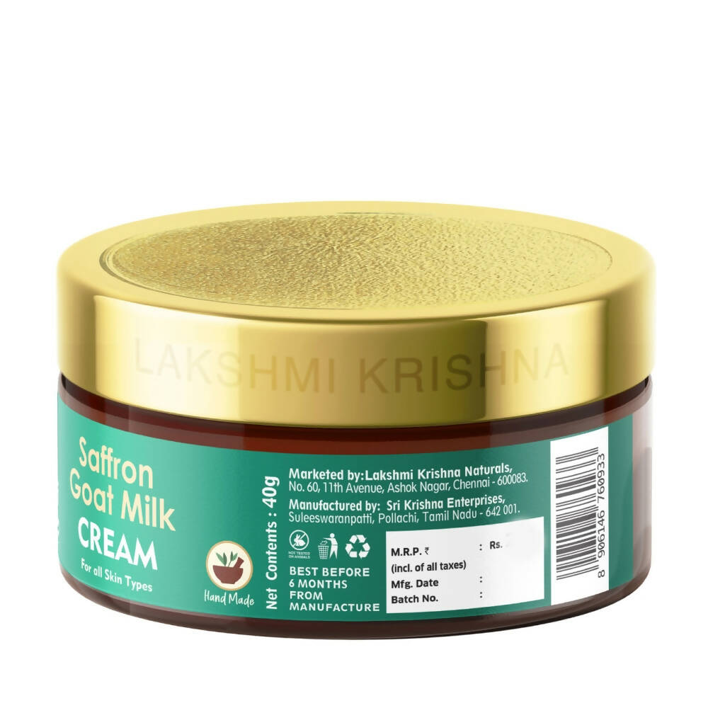 Lakshmi Krishna Naturals Saffron Goat Milk Cream - Distacart