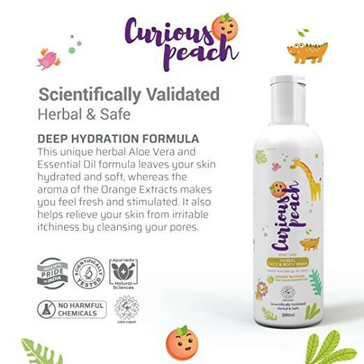 Curious Peach Herbal Face & Body Wash - Distacart