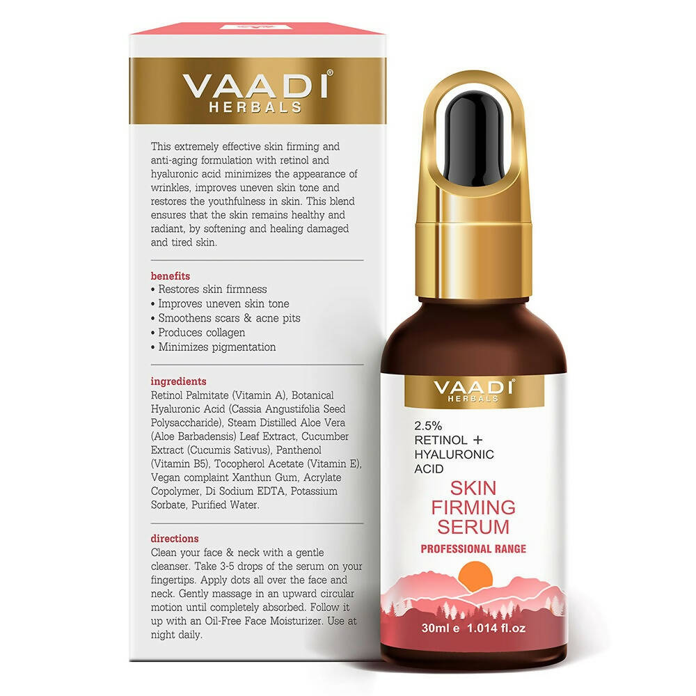 Vaadi Herbals Skin Firming Serum With 2.5% Retinol & Hyaluronic Acid - Distacart